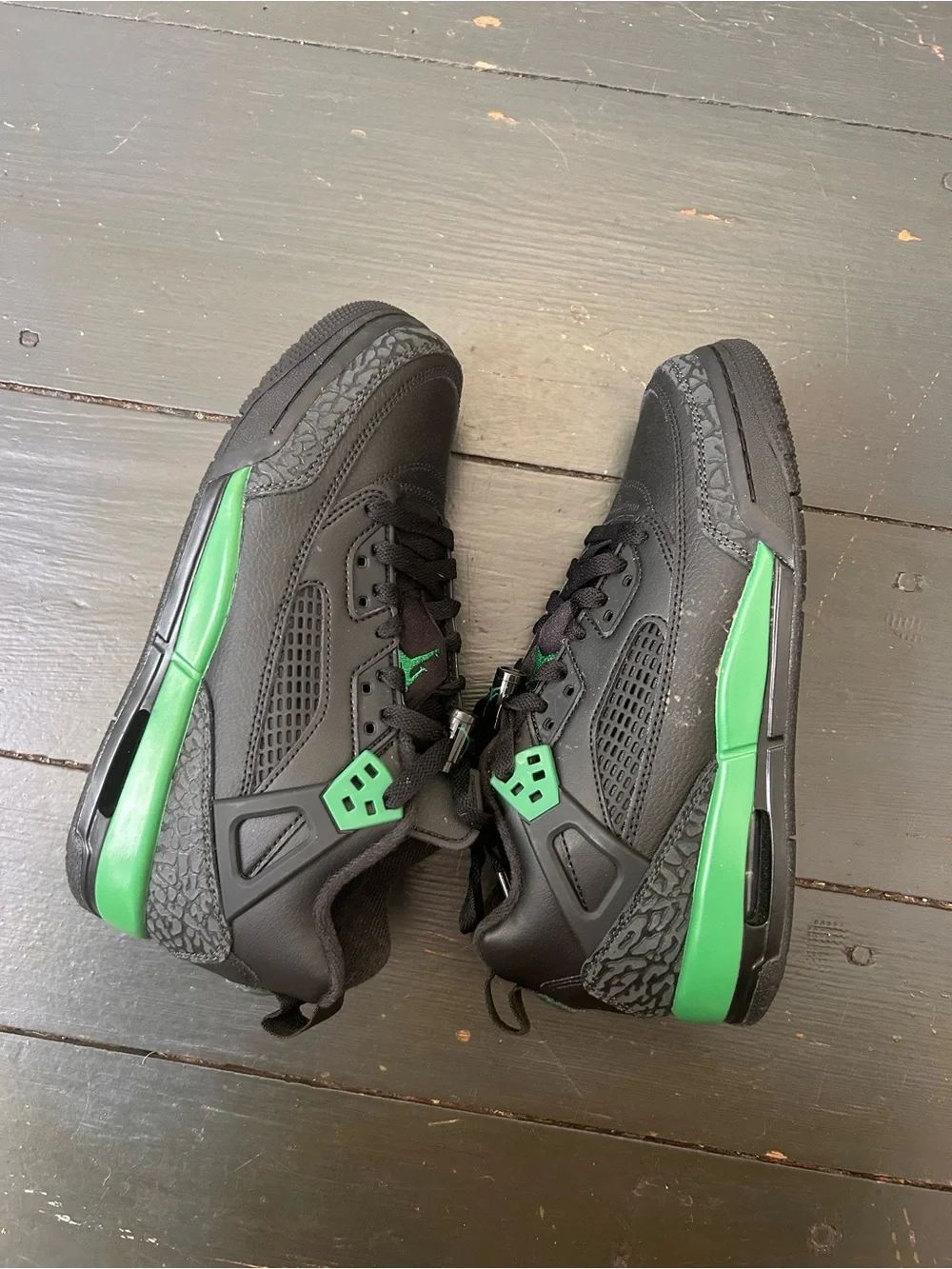 Nike Jordan Spizike Low GS Black Anthracite Pine Green FQ3950-003 Size 6Y EUC